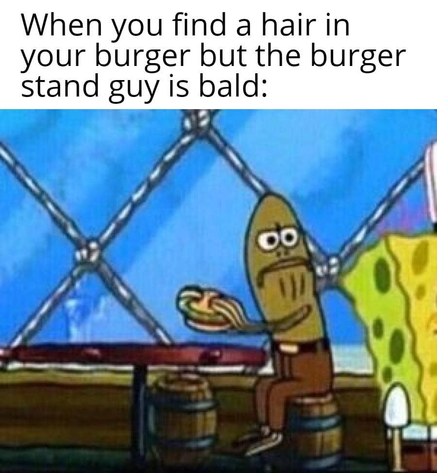 meme SpongeBob tentang rambut