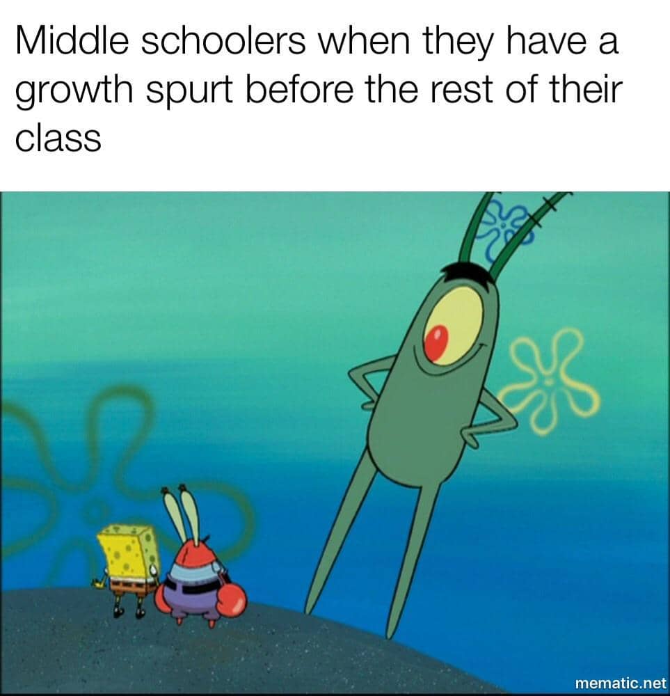 meme SpongeBob tentang teman sekelas