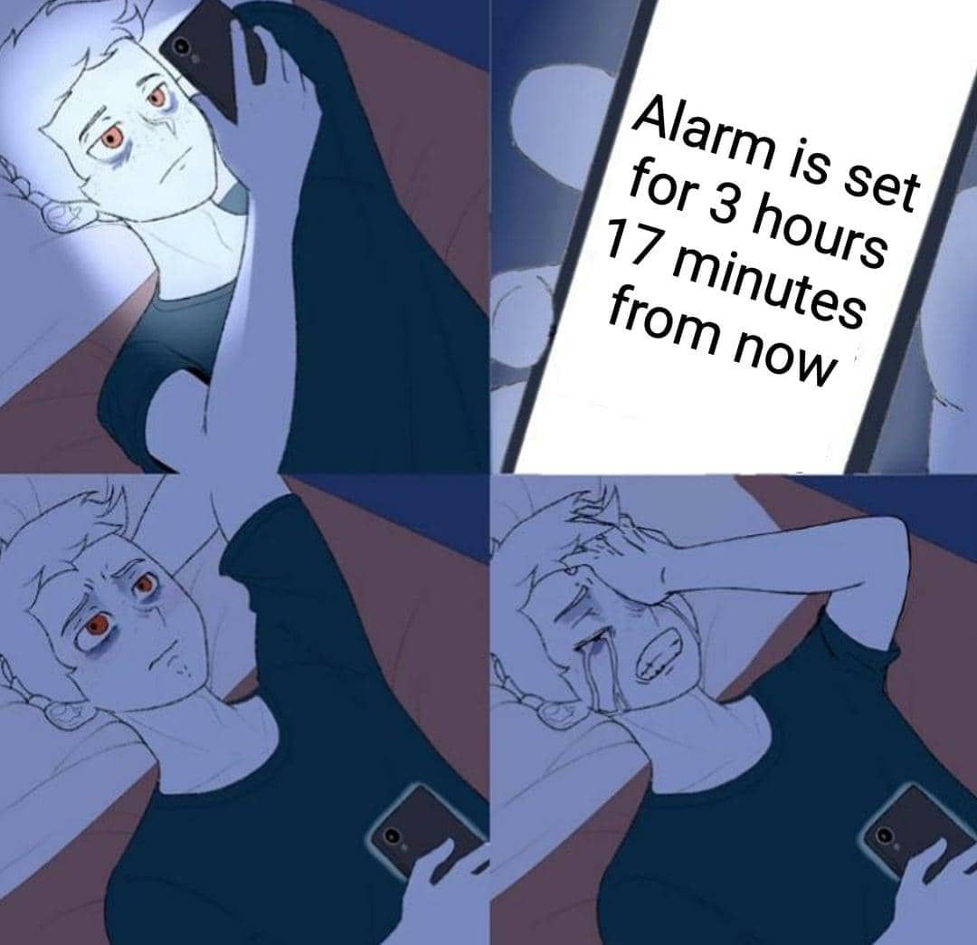 meme kartun tentang alarm