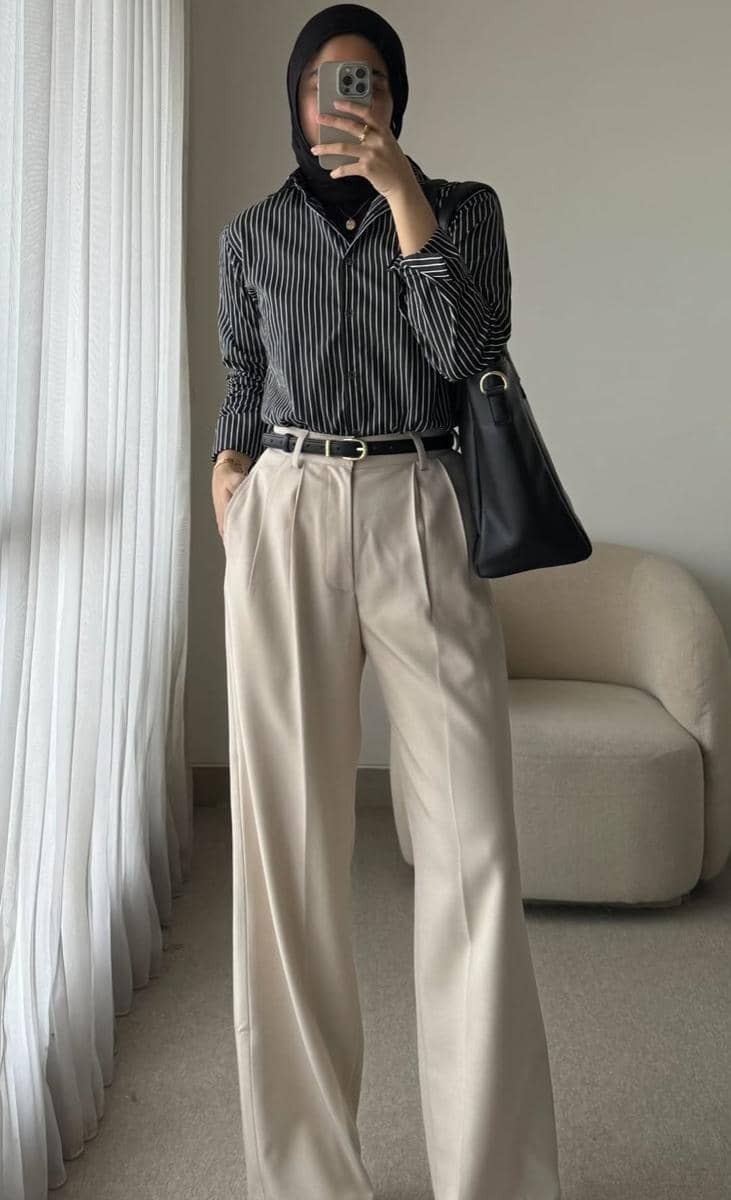 referensi gaya clean outfit ala Pamela Agatha