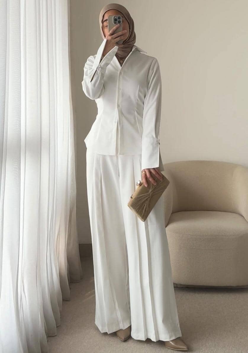 referensi gaya clean outfit ala Pamela Agatha