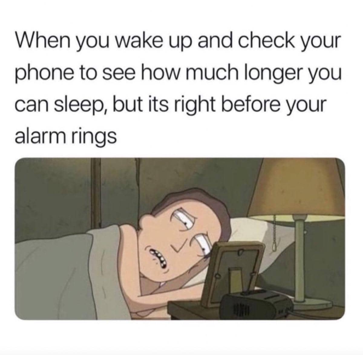 meme kartun tentang alarm