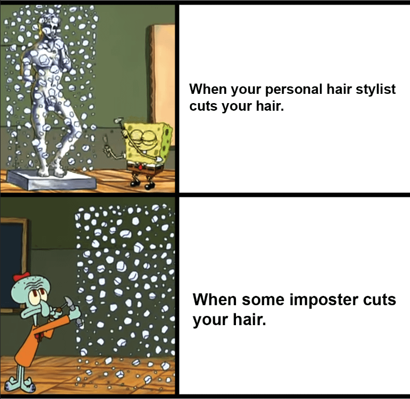 meme SpongeBob tentang rambut