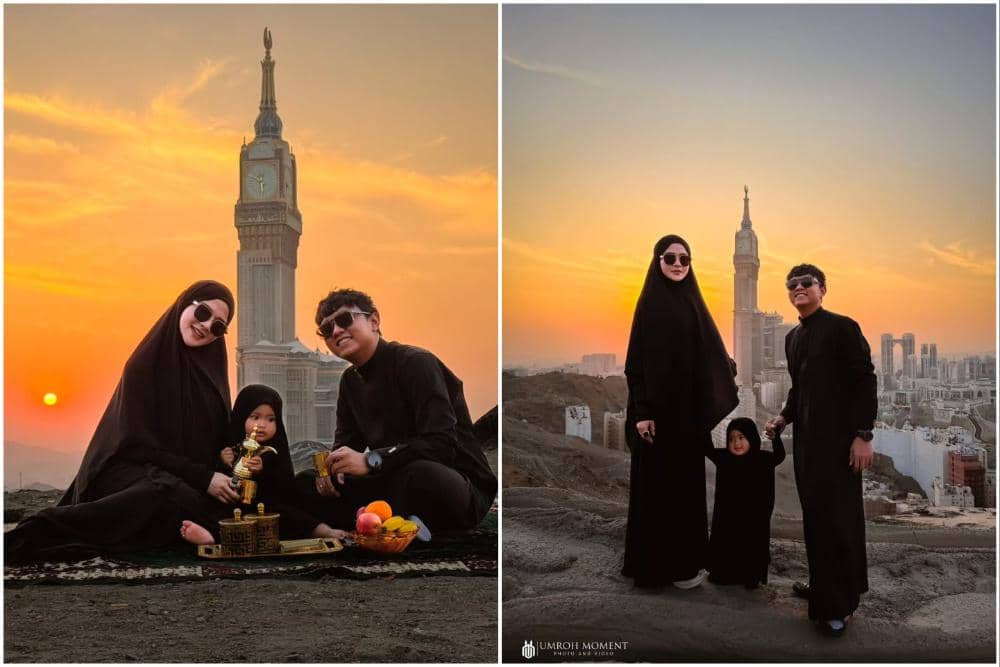 Photoshoot keluarga Denny Caknan di Jabal Khandamah