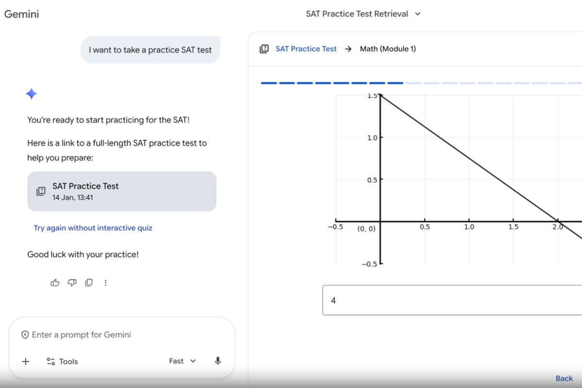 tampilan fitur simulasi SAT di Gemini