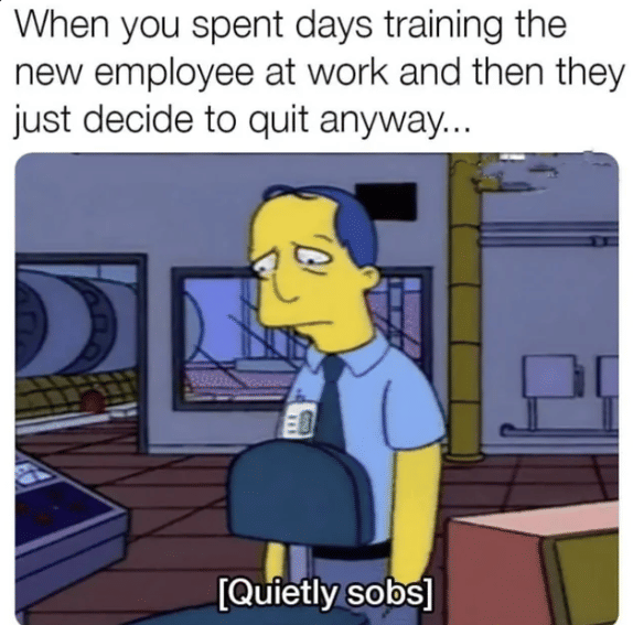 meme menemani karyawan baru