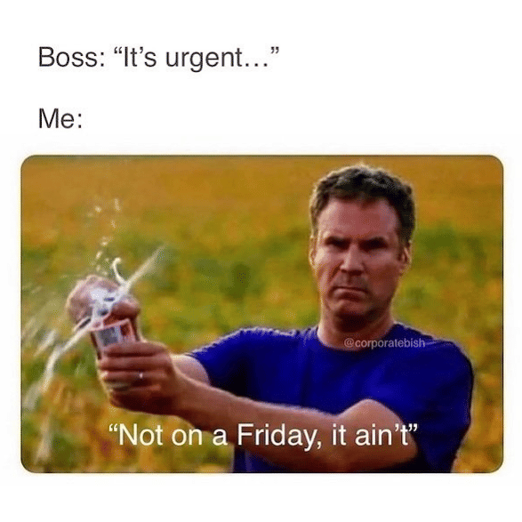 meme tugas urgent di tempat kerja