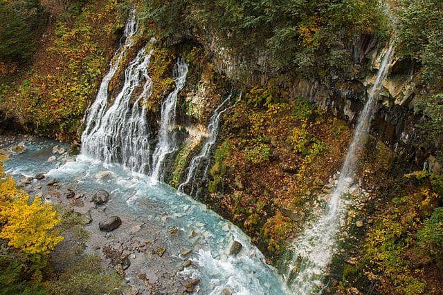 air terjun Shirogane, Hokkaido, Jepang