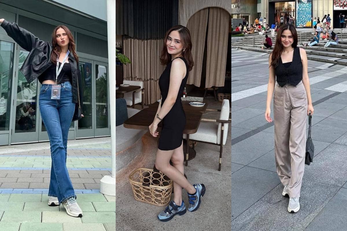 ide mix and match sneakers ala Syifa Hadju