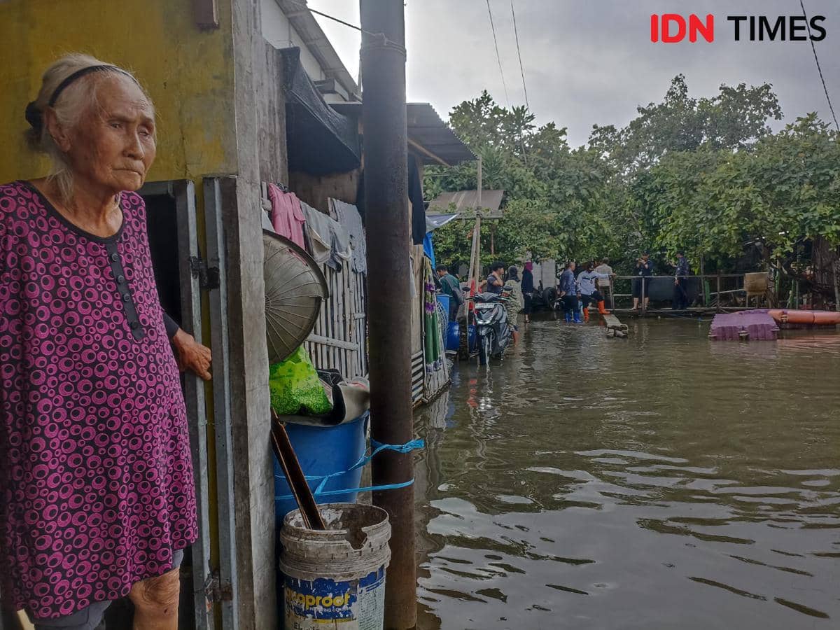 Banjir di Cilincing Jakarta Utara, Jumat (23/1/2025)/IDN Times Dini Suciatiningrum