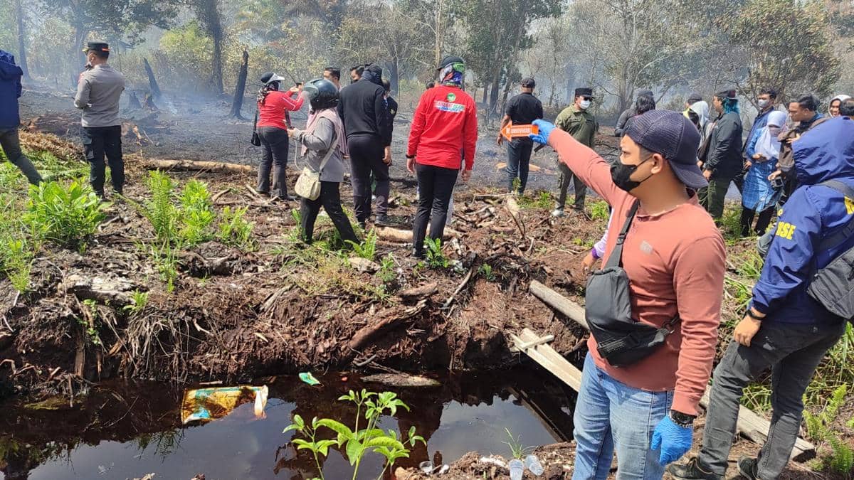 Sebuah lahan di Kubu Raya disegel karena berpotensi karhutla.