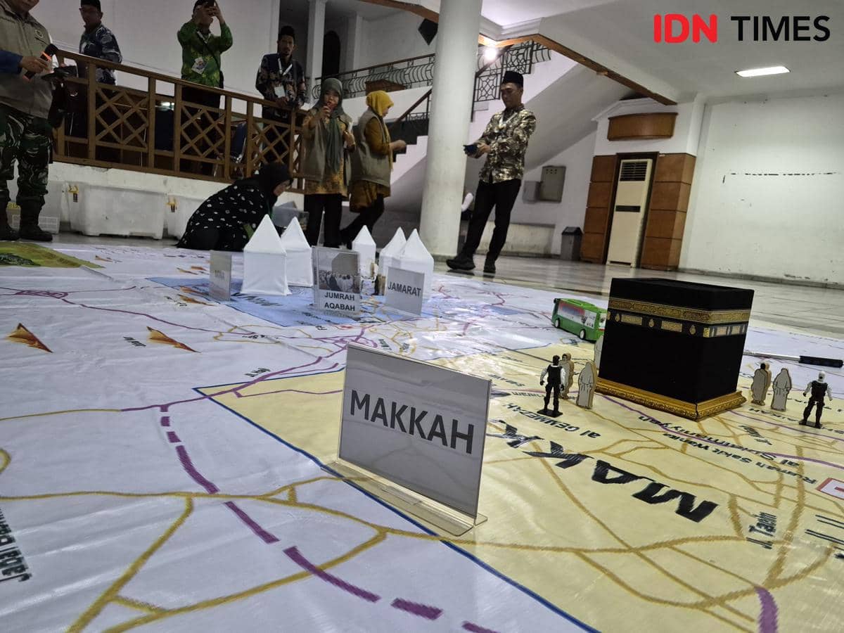 Miniatur Makkah dalam tactical floor game (IDN Times/Yogie Fadila)