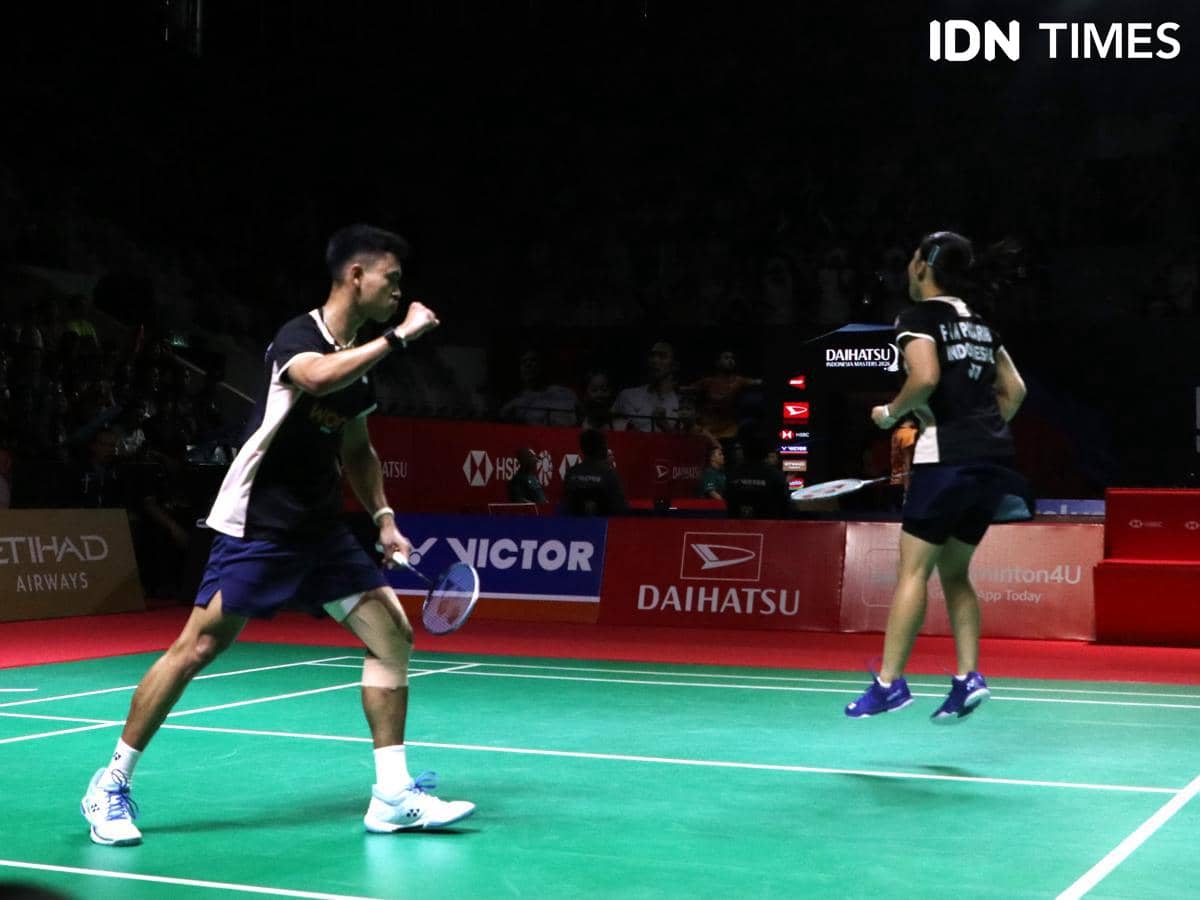 Ganda campuran Indonesia, Jafar Hidayatullah/Felisha Pasaribu saat menjalani laga perempat final Indonesia Masters 2026