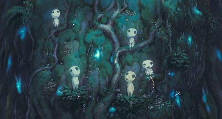 Kodama dalam film Princess Mononoke