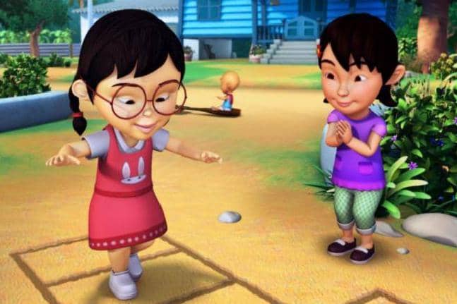 daftar aktivitas seru Susanti dan Mei Mei sebagai duo bocah bestie di Upin & Ipin