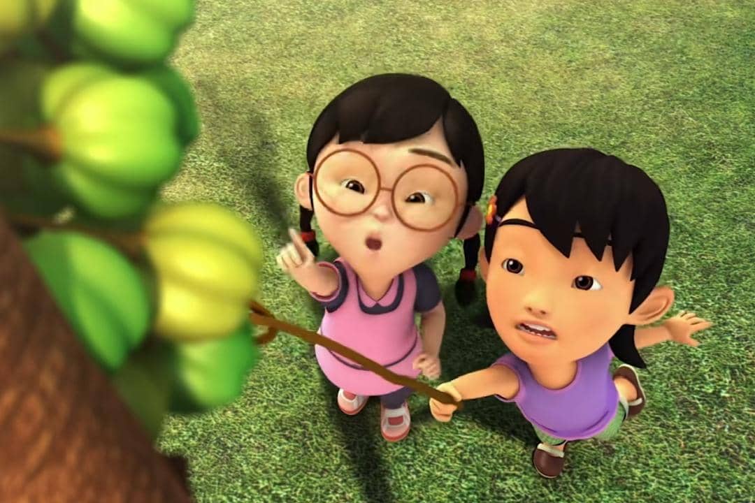 Mei Mei dan Susanti memetik buah cermai