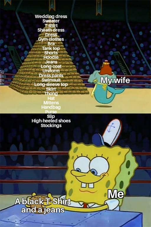 meme kartun tentang pakaian