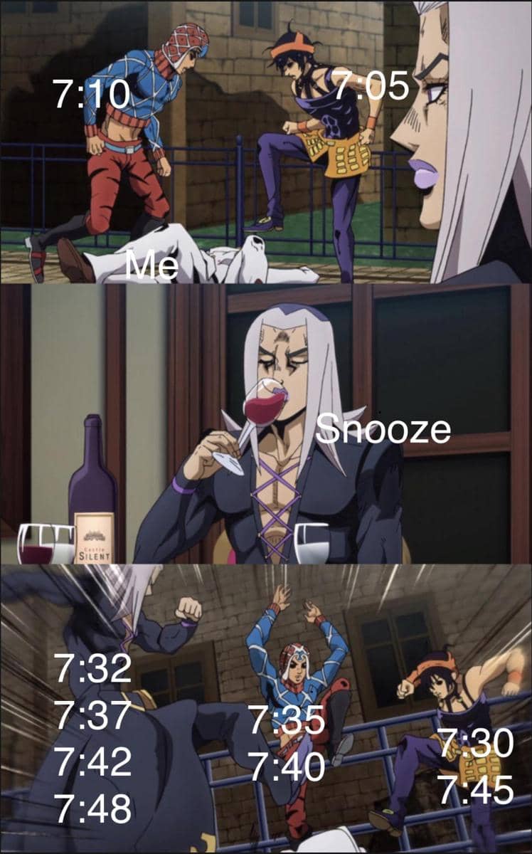 meme anime tentang alarm