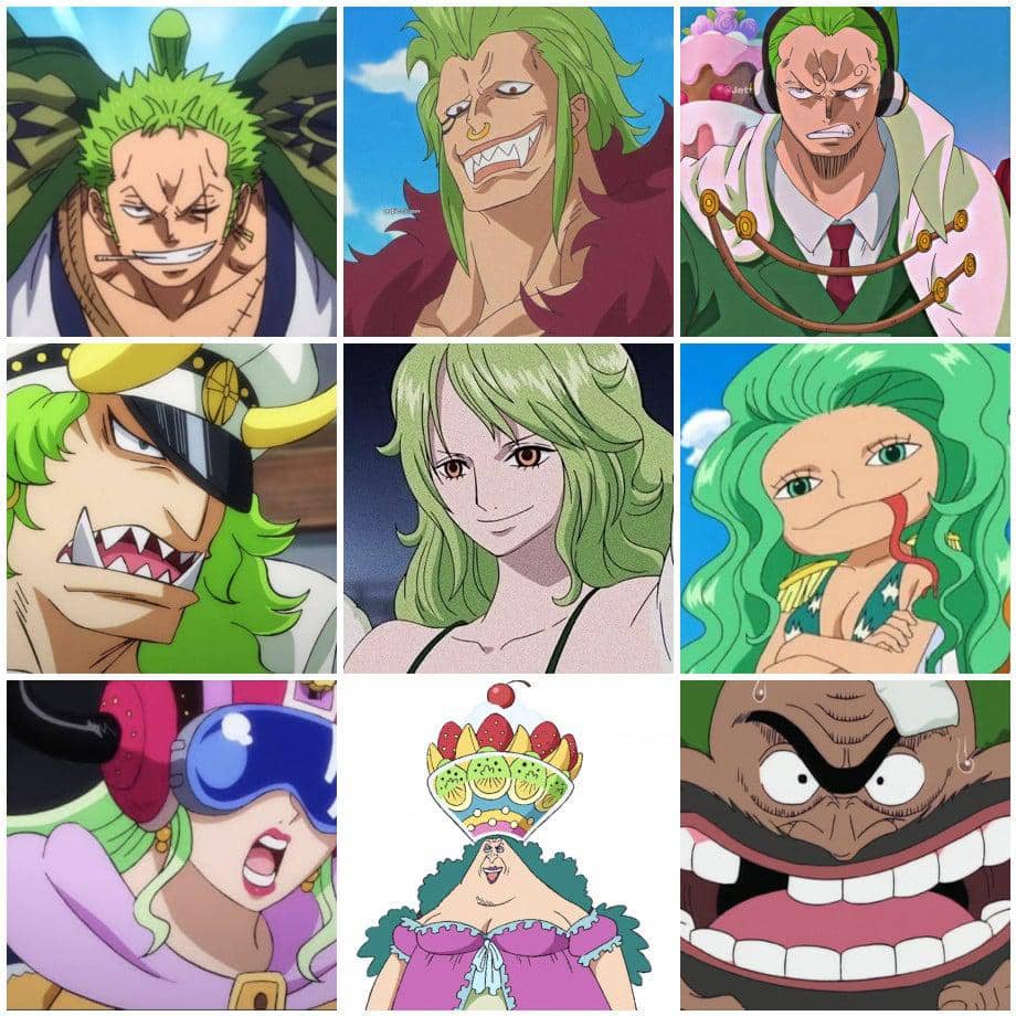 meme rambut karakter One Piece