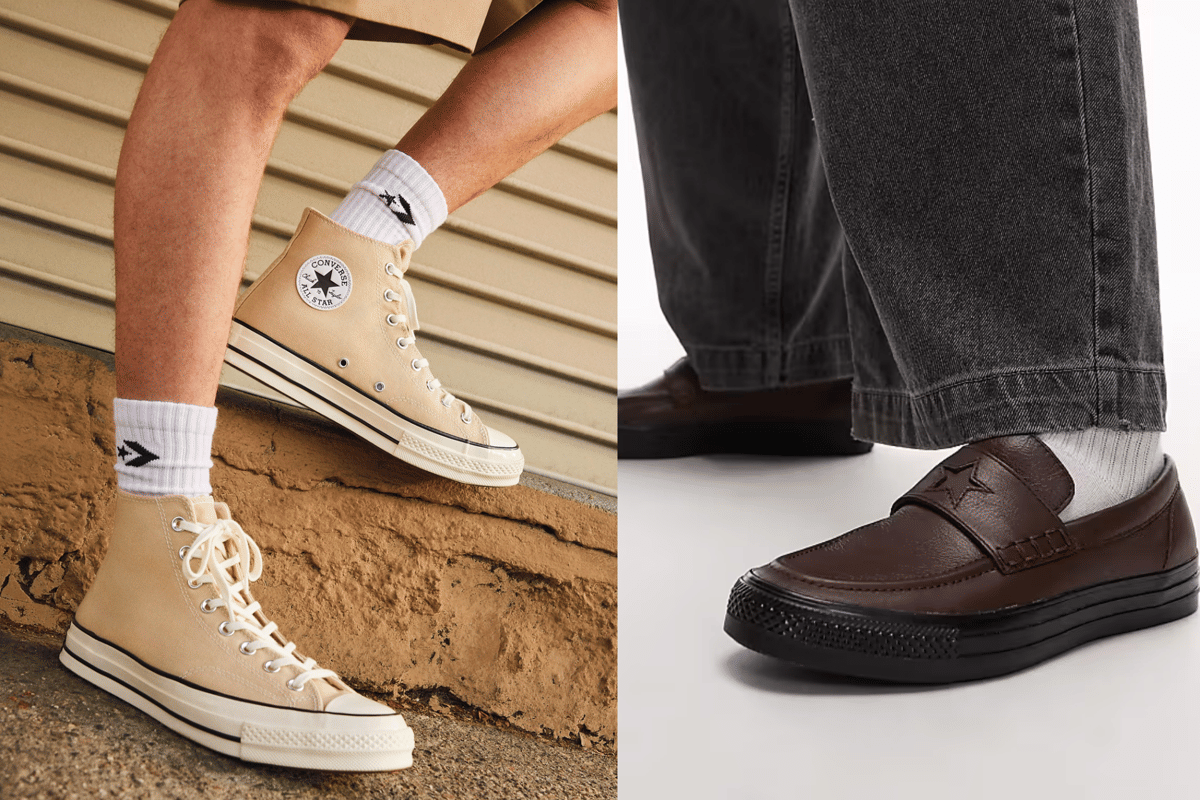 foto sepatu cokelat Converse 