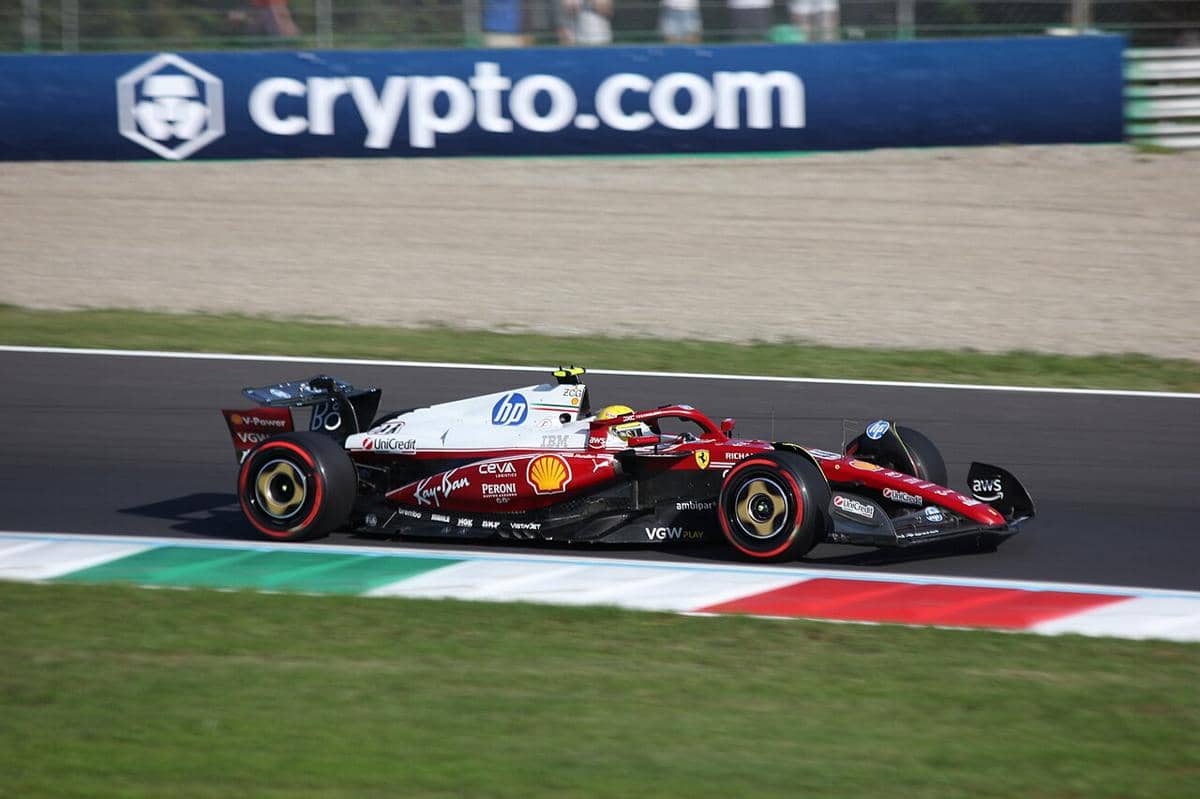 Lewis Hamilton saat menjalani pekan balap GP Italia 2025