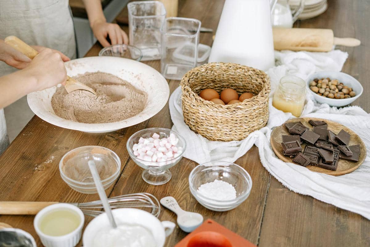 ilustrasi bahan brownies cookies