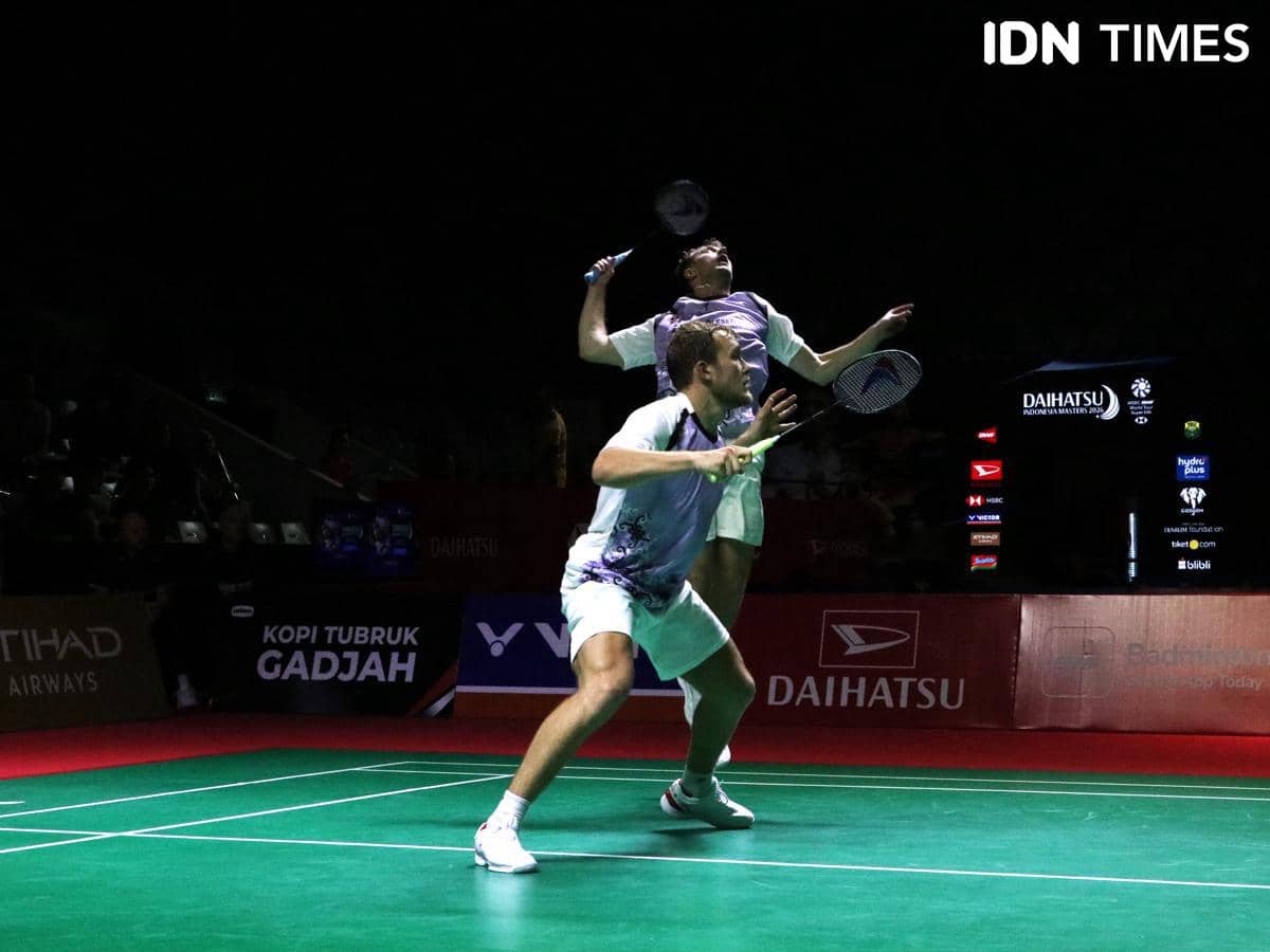 Ganda putra Denmark, Daniel Lundgaard/Mads Vestergaard melaju mulus ke semifinal Indonesia Masters 2026