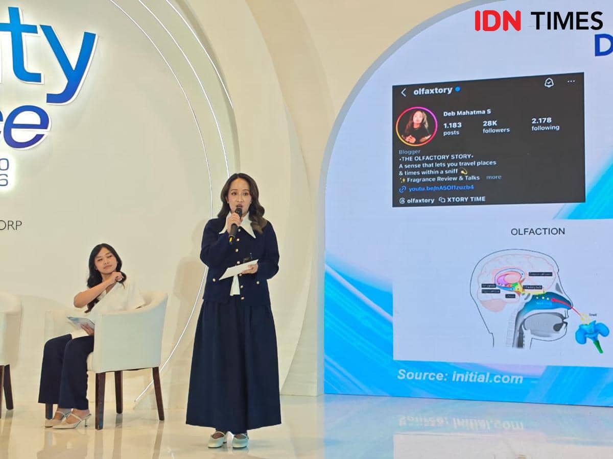 Beauty Science Tech 2026 sesi “From Forest to Fragrance: Regenerating Biodiversity for People, Planet, and the Future” pada Kamis (22/1/2026) di City Hall Pondok Indah Mall 3. (IDN Times/Febriyanti Revitasari)