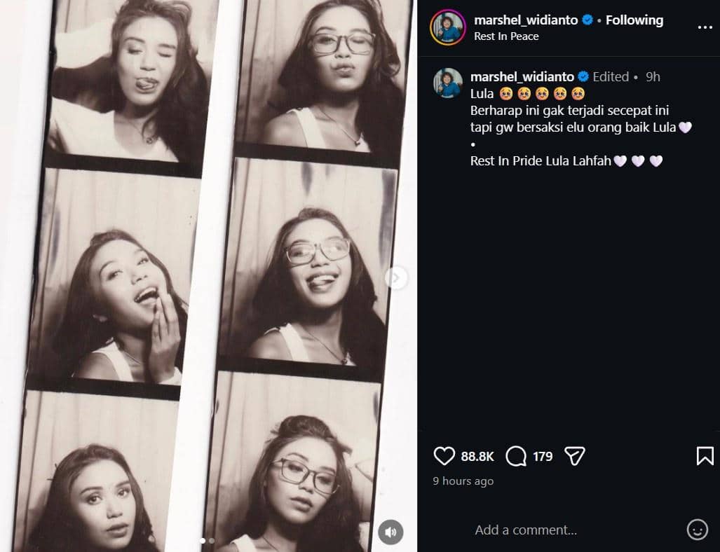 ucapan belasungkawa untuk Lula Lahfah