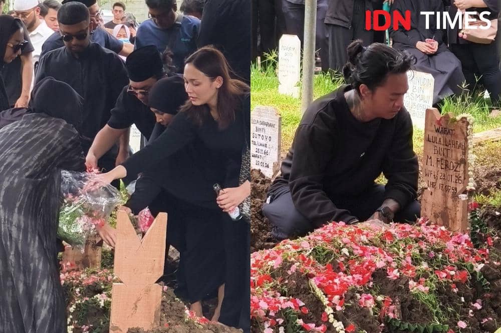 Potret pemakaman Lula Lahfah di TPU Rawa Terate, Sabtu (24/1/2026)