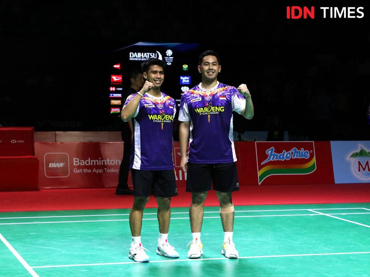 Sabar Karyaman Gutama/Moh. Reza Pahlevi Isfahani kalahkan wakil Malaysia di perempat final Indonesia Masters 2026.