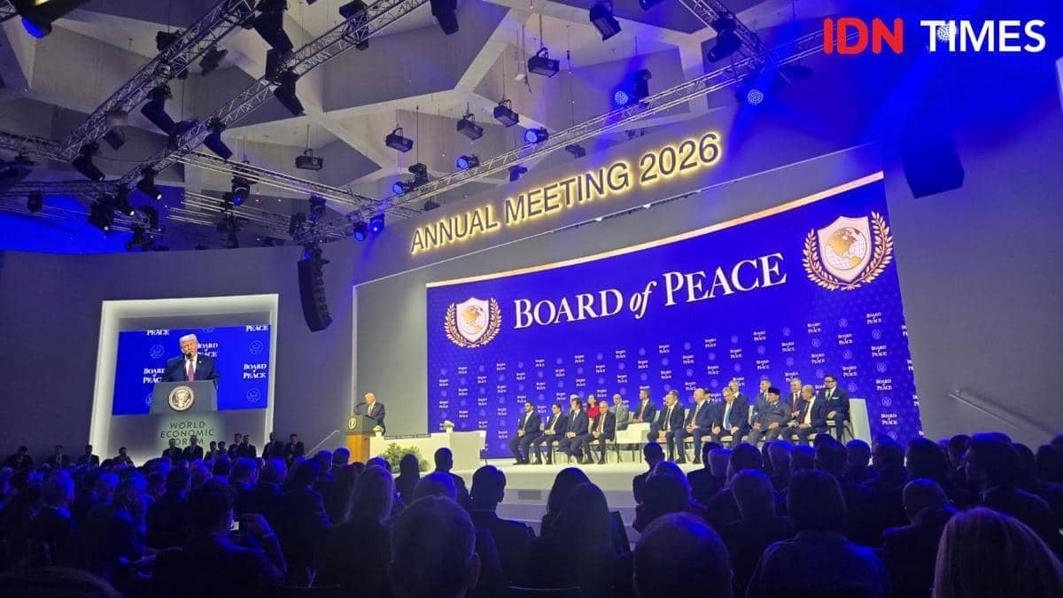 Sesi Board of Peace, di World Economic Forum (WEF) 2026, dibuka oleh Presiden Amerika Serikat (AS) Donald Trump.