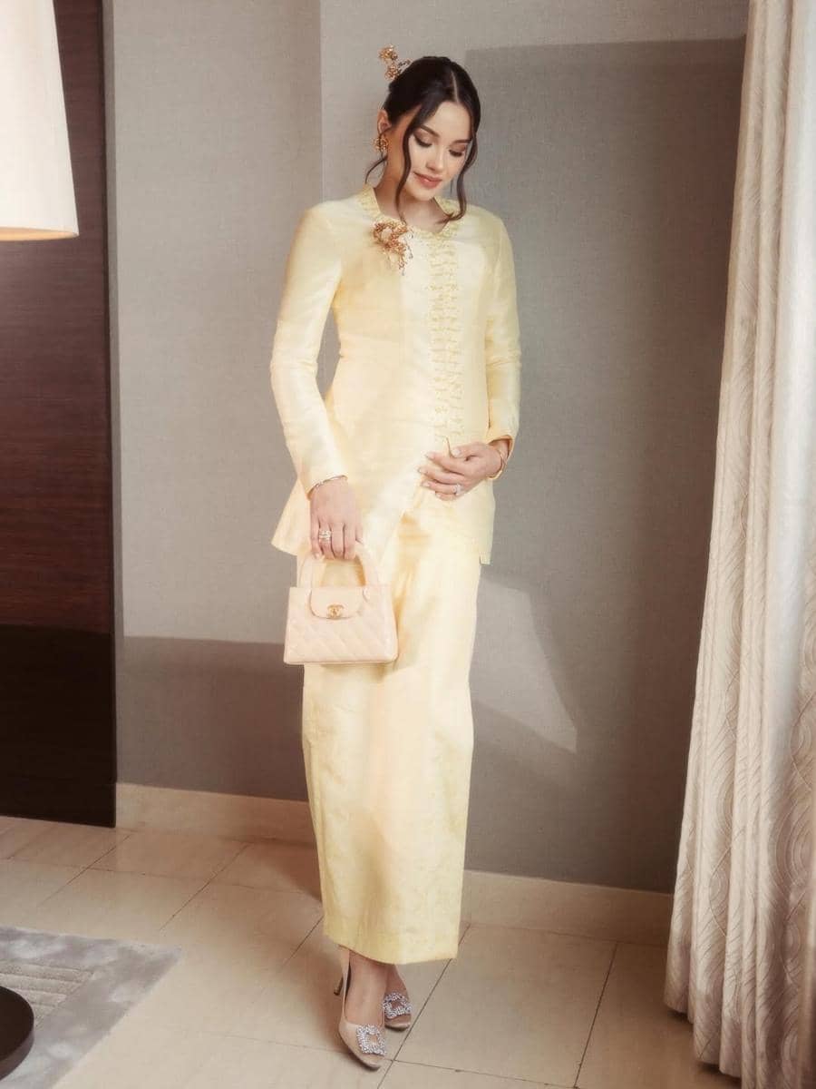 gaya Alyssa Daguise di lamaran Syifa Hadju dan El Rumi 