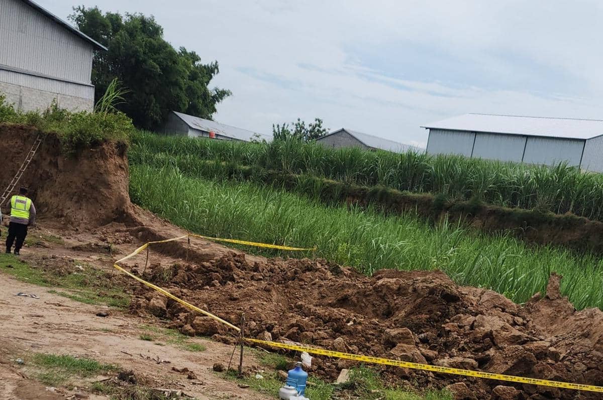 Lokasi tambang tanah batu bata di desa Sugihwaras Kelantan Maospati Magetan longsor tewaskan pekerja. IDN Times/Istimewa.