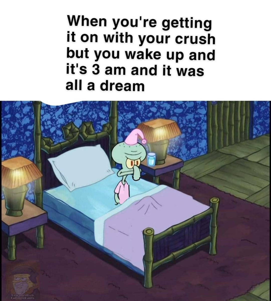 meme SpongeBob tentang mimpi