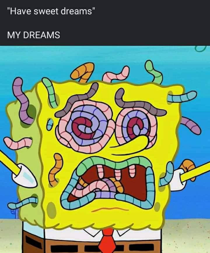 meme SpongeBob tentang mimpi