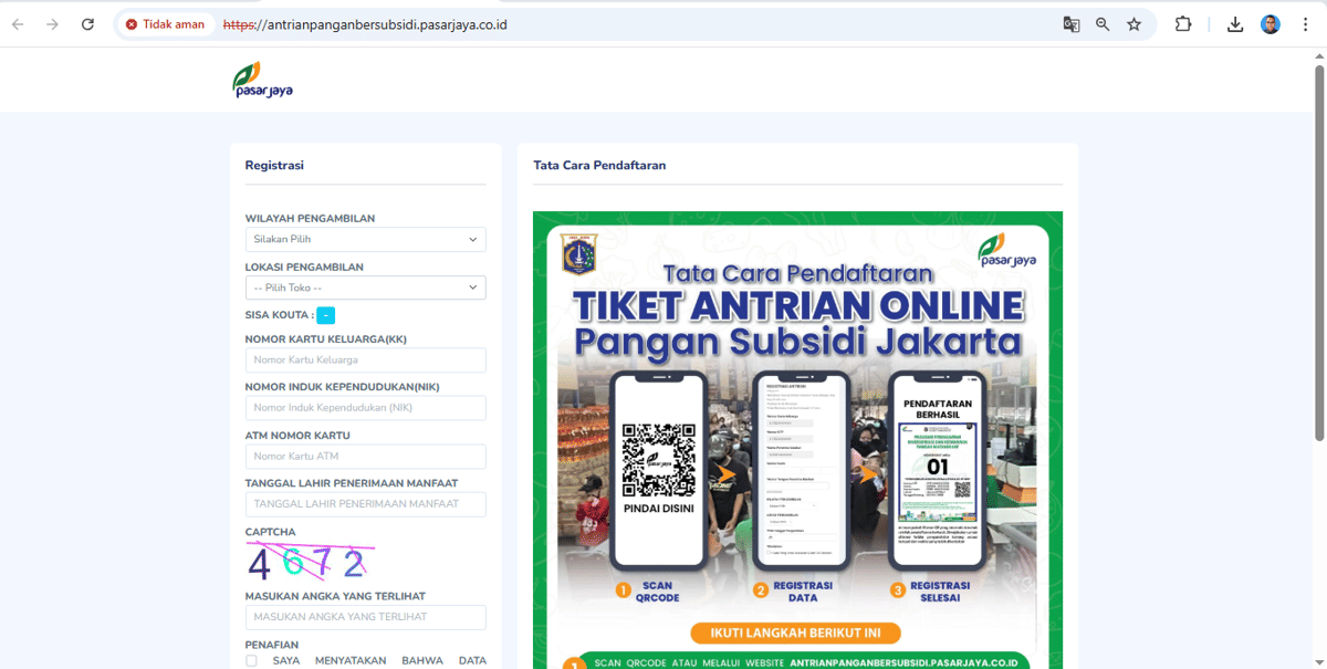 Cara Daftar Antrean Sembako KJP Pasar Jaya 2026 Secara Online