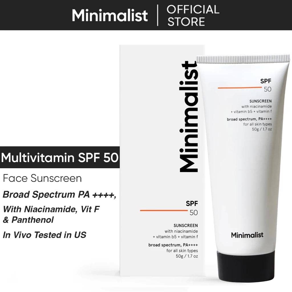Minimalist SPF 50 Sunscreen (shopee.co.id/Minimalist Indonesia Official Store)