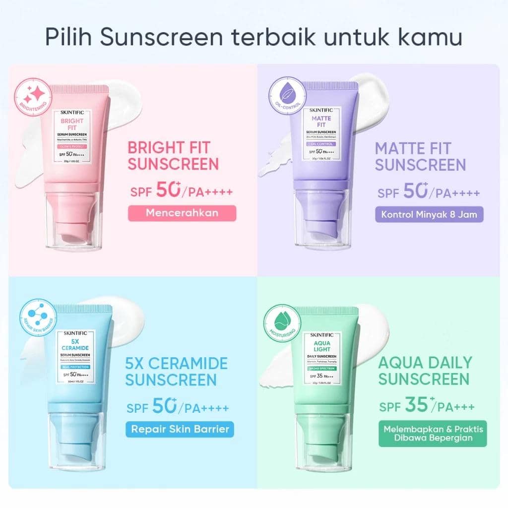 Skintific Aqua Light Daily Sunscreen SPF 35 (shopee.co.id/SKINTIFIC Official Store)