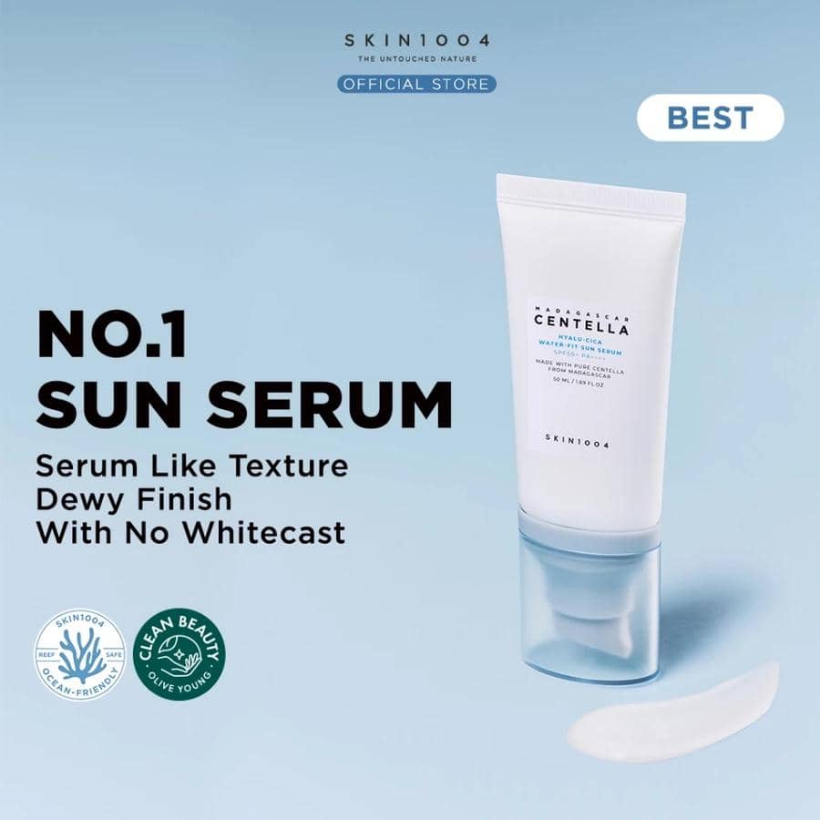 SKIN1004 Madagascar Centella Hyalu-Cica Water-Fit Sun Serum (shopee.co.id/SKIN1004 Indonesia Official)