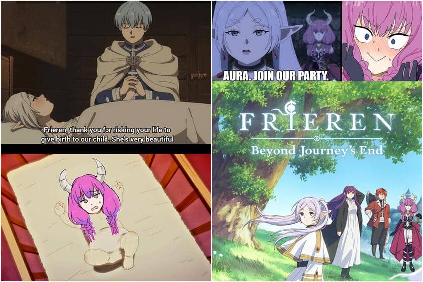 kolase meme Aura dari Frieren