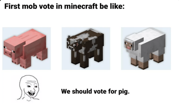 meme hewan dalam game Minecraft