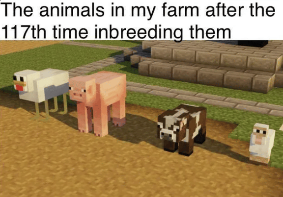 meme hewan dalam game Minecraft