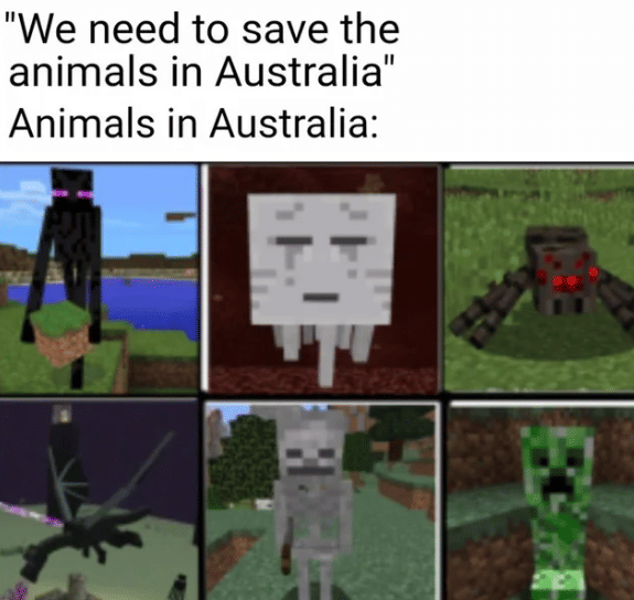 meme hewan dalam game Minecraft