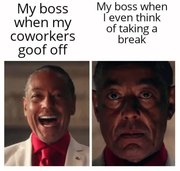 meme satire bos di tempat kerja