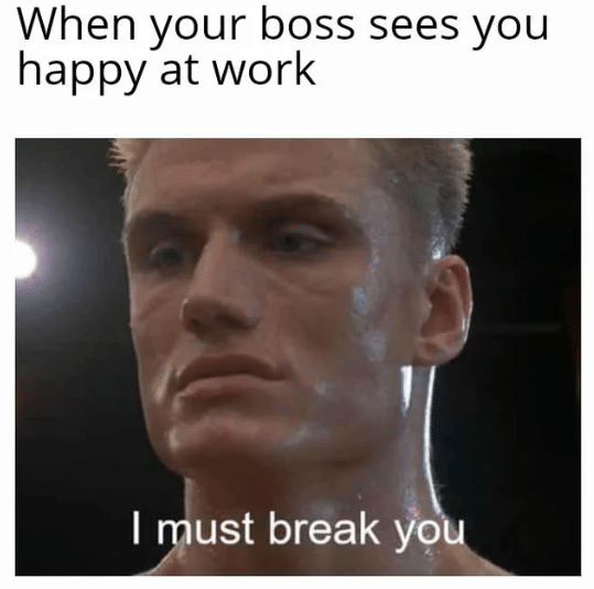 meme satire bos di tempat kerja