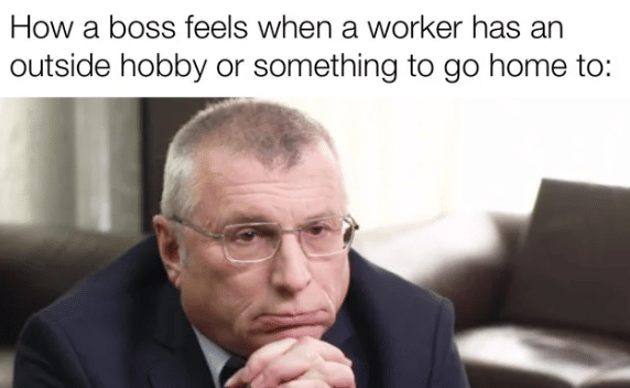 meme satire bos di tempat kerja