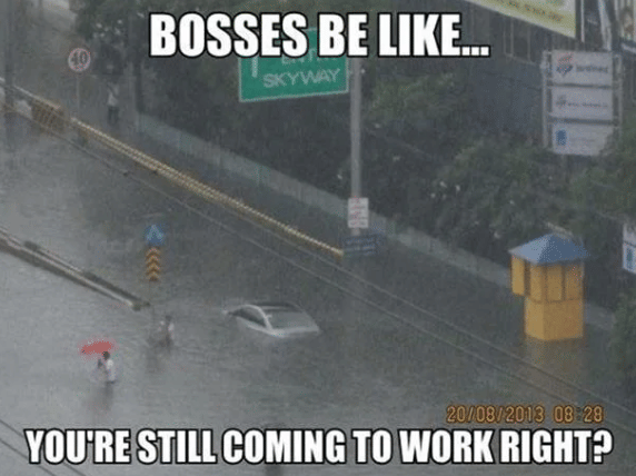 meme satire bos di tempat kerja