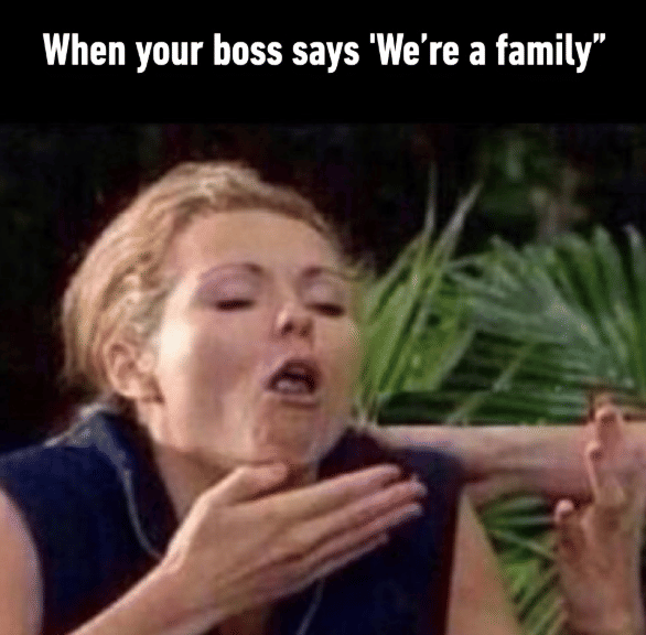 meme teman kerja adalah keluarga