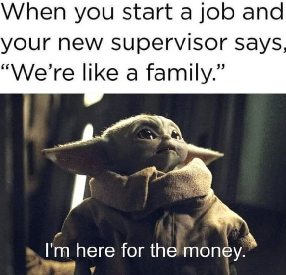 meme teman kerja adalah keluarga